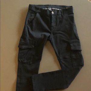 NSF Fitted Black Cargo Pants